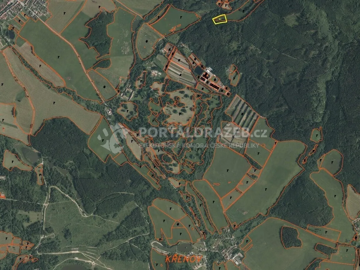 Pozemek o velikosti 10344m2, Křenov u Kájova