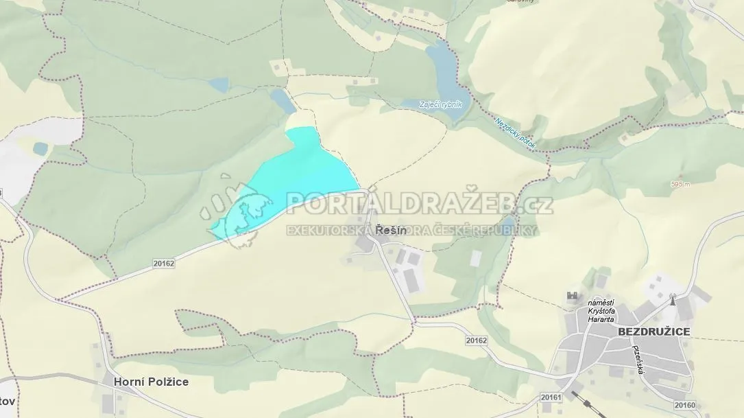 Pozemky 225 137 m2 , obec Bezdružice
