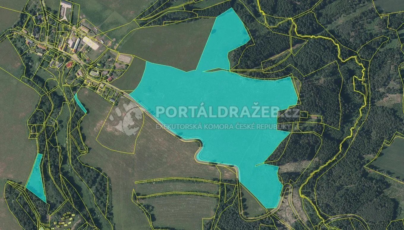 Pozemky 168 074 m2, obec Bezdružice