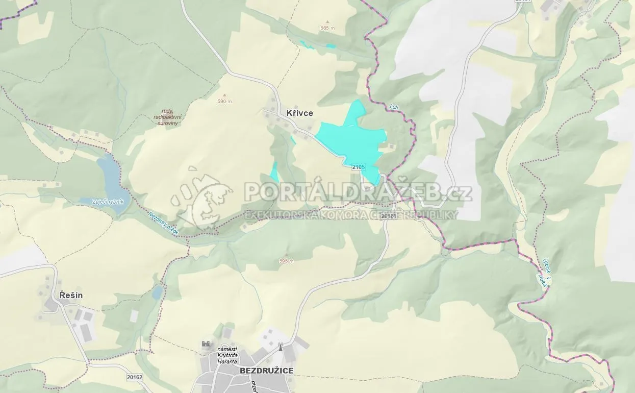 Pozemky 168 074 m2, obec Bezdružice