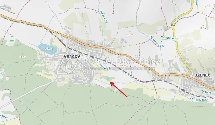 Pozemek o velikosti 3862m2, Kyjov
