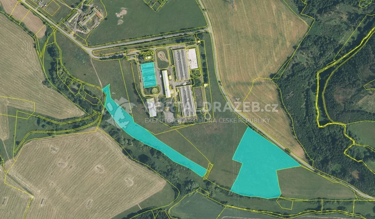 Pozemky 51 430 m2 , obec Ošelín