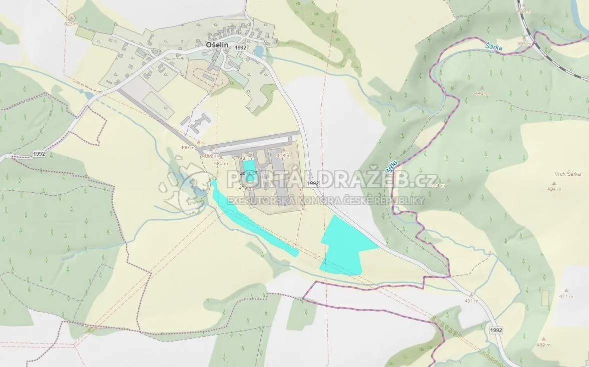 Pozemky 51 430 m2 , obec Ošelín