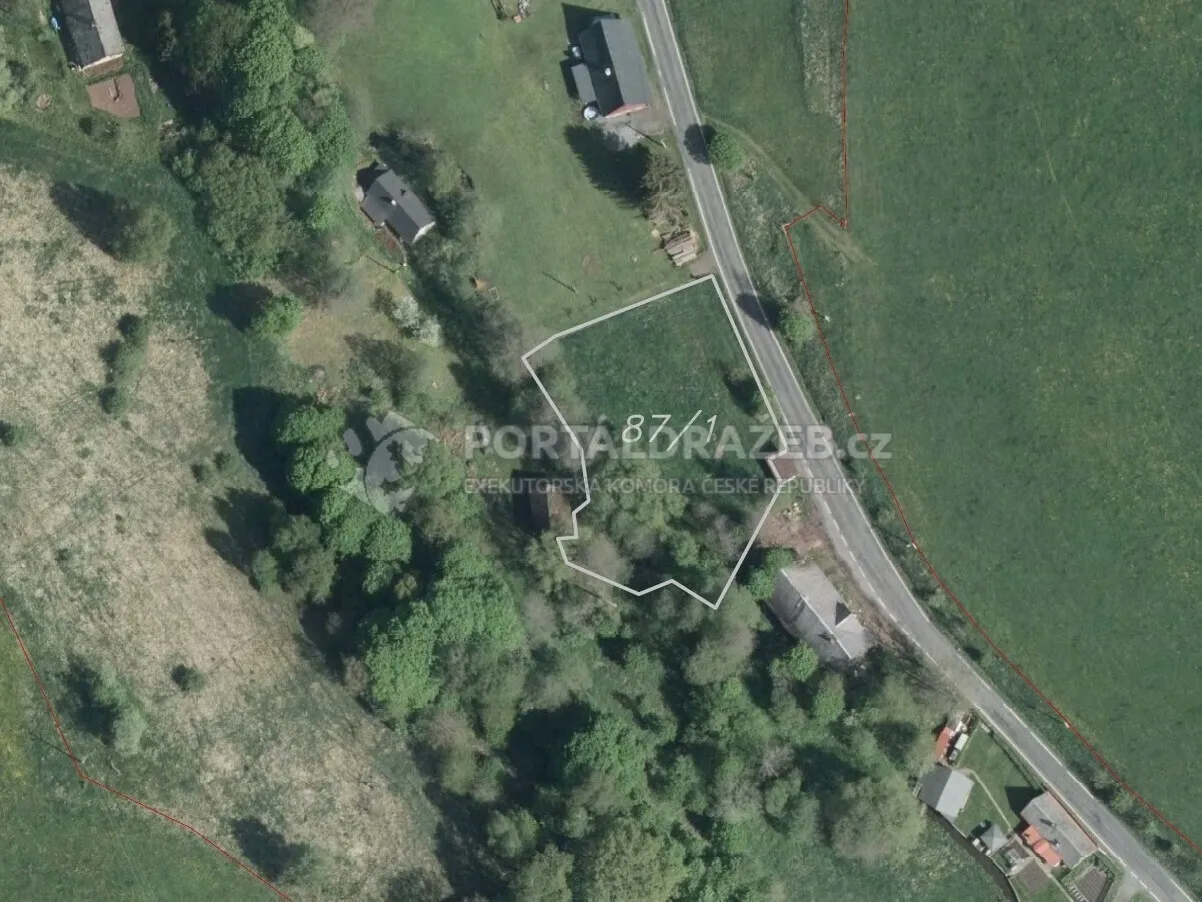 Stavební pozemek o velikosti 2052m2, Dolní Vernéřovice