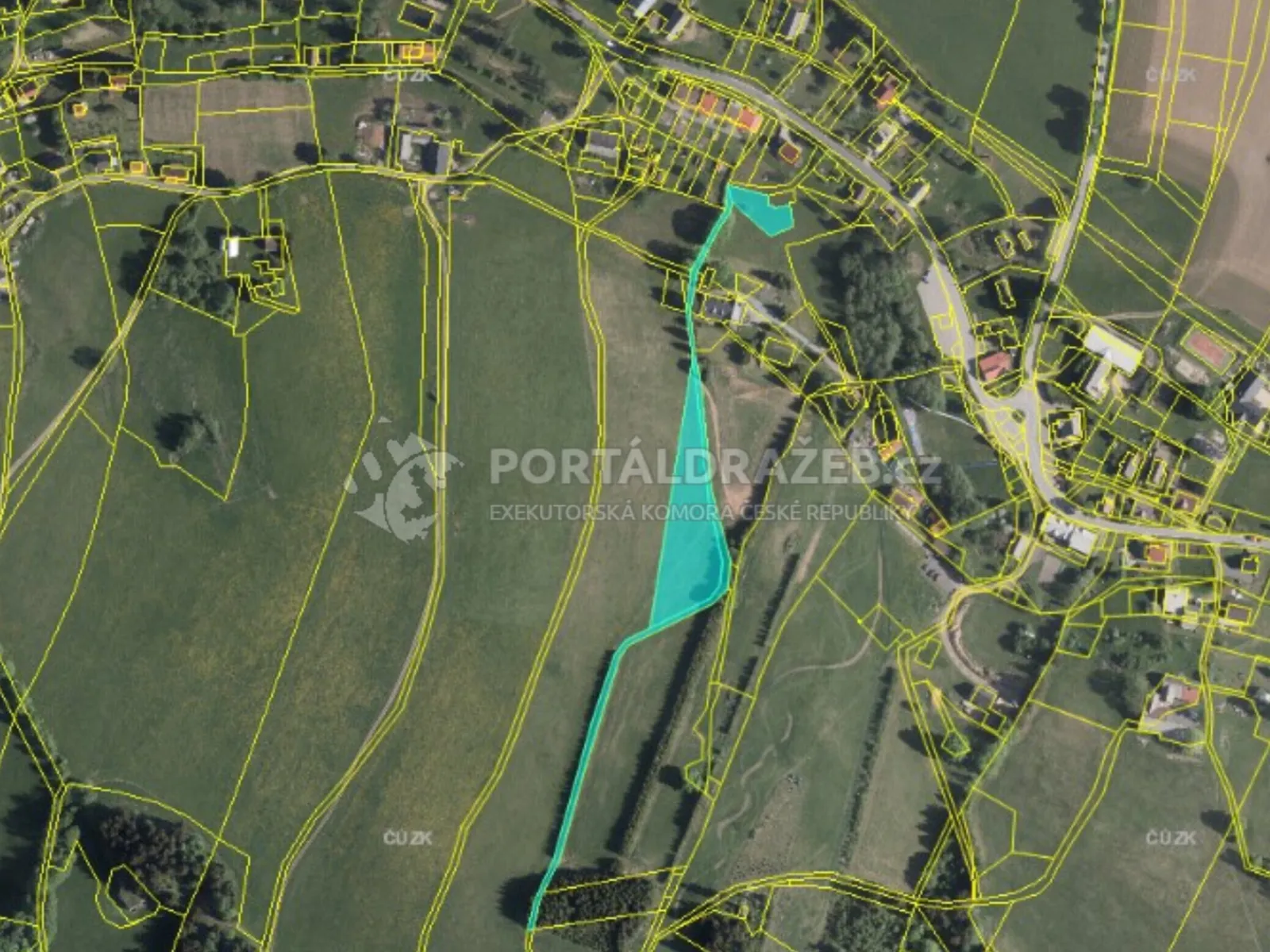 Pozemky o výměře 6 461 m2 v obci České Petrovice, okres Ústí nad Orlicí
