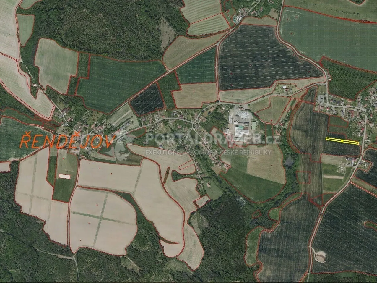 Pozemek o velikosti 1750m2, Řendějov