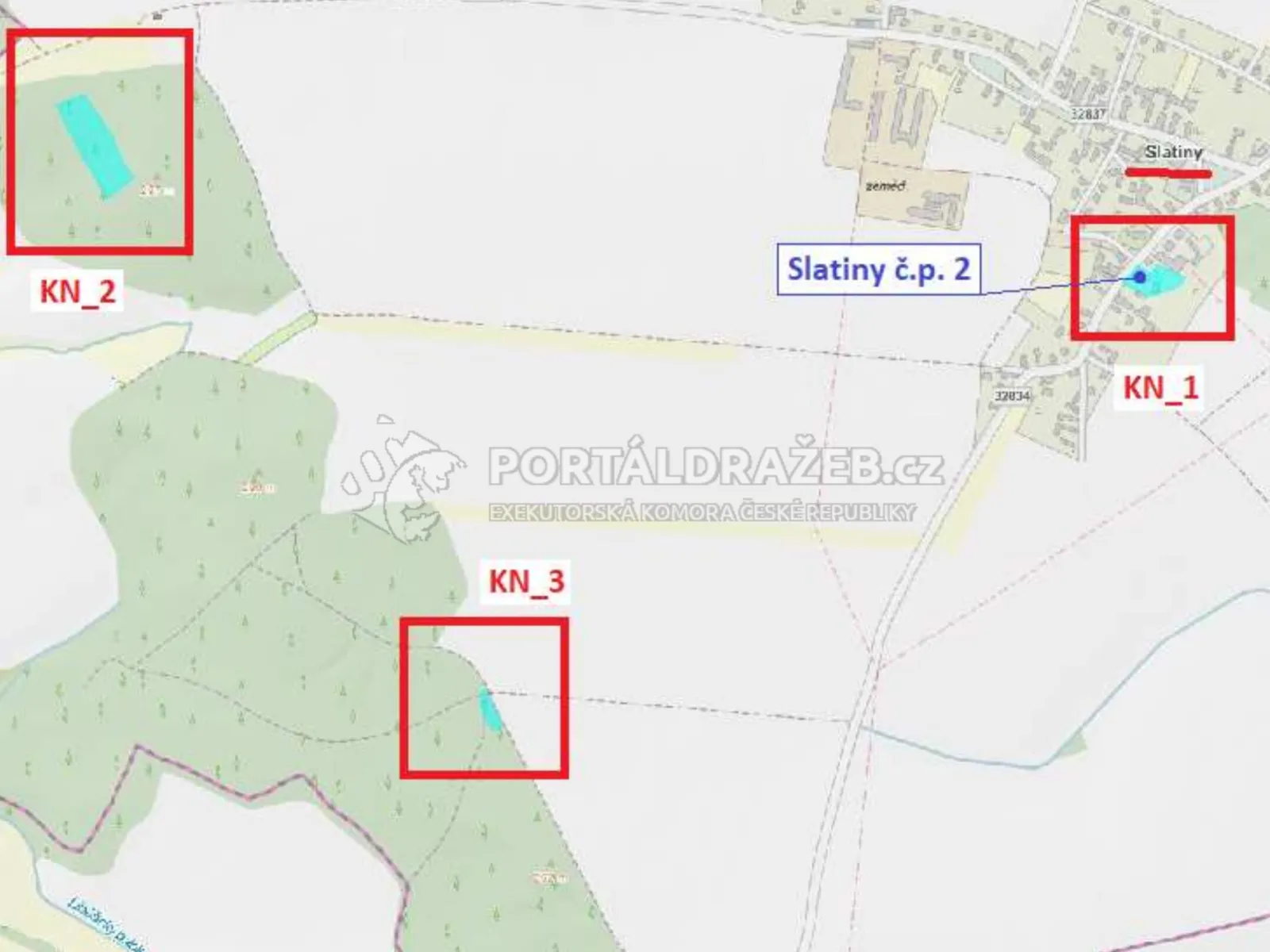 Rodinný fům Slatiny, okres Jičín. Zahrada, lesní pozemky.
