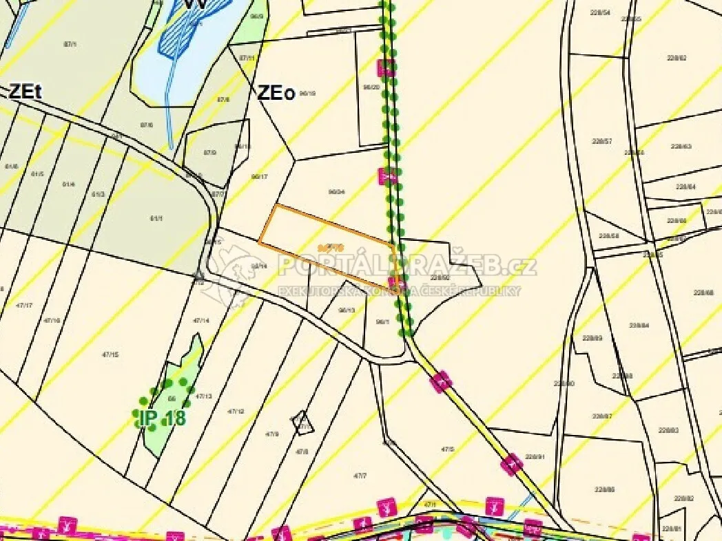 Pozemek o velikosti 5200m2, Stříbřec