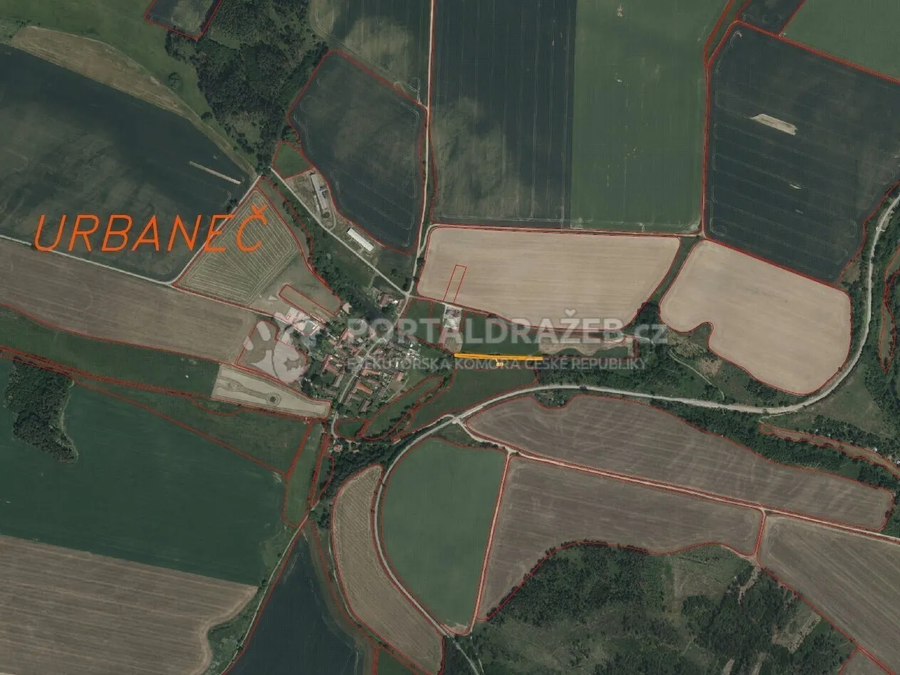 Pozemek o velikosti 670m2, Urbaneč