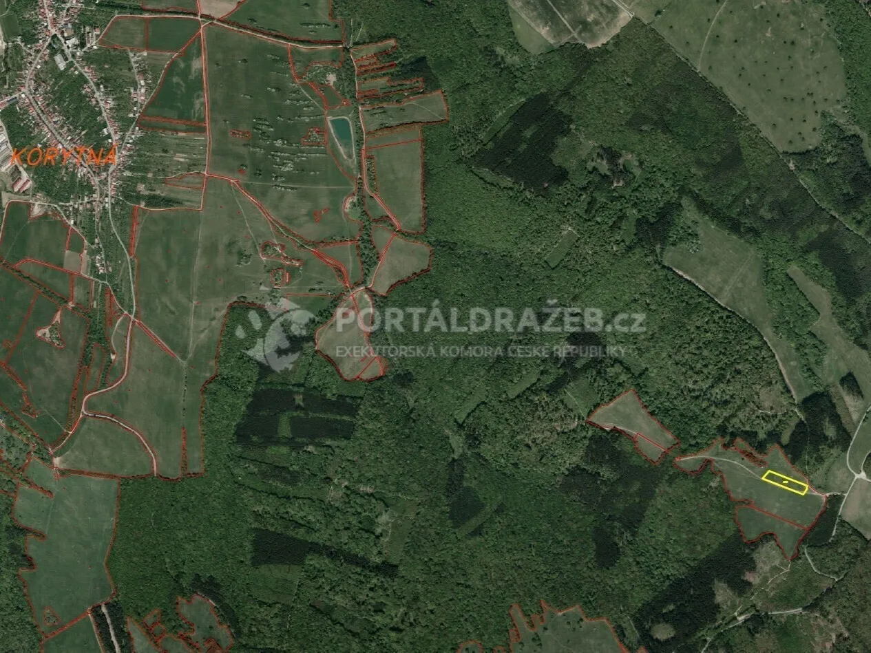 Pozemek o velikosti 7545m2, Korytná